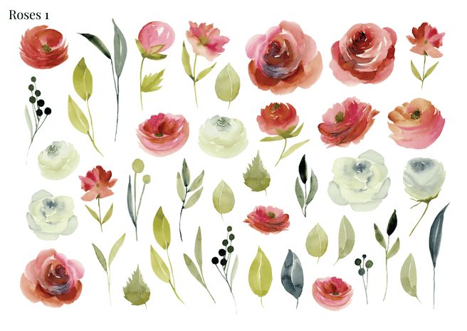 Stikeri &quot;Roses 1&quot;