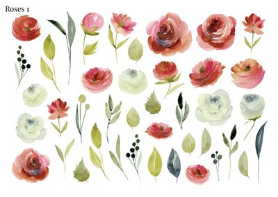 Stikeri &quot;Roses 1&quot;