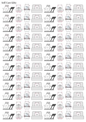 Stikeri "Self Care Kitty"