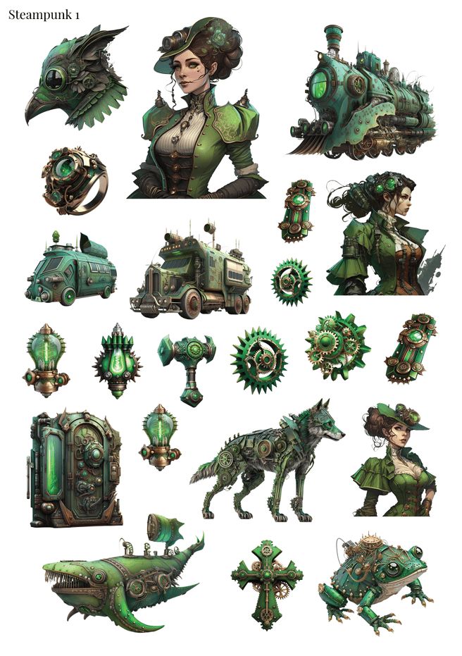 Stikeri &quot;Steampunk 1&quot;