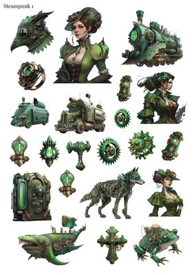 Stikeri &quot;Steampunk 1&quot;
