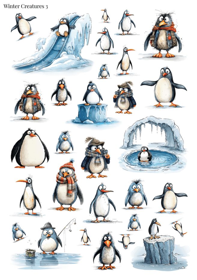 Stikeri &quot;Winter Creatures 3&quot;