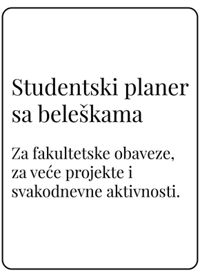 Studentski planer sa delom za beleške