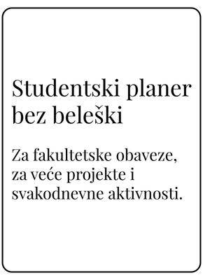 Studentski planer bez dela za beleške
