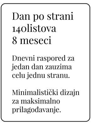 Planer dan-po-strani sa 140 listova | 8 meseci (A5)
