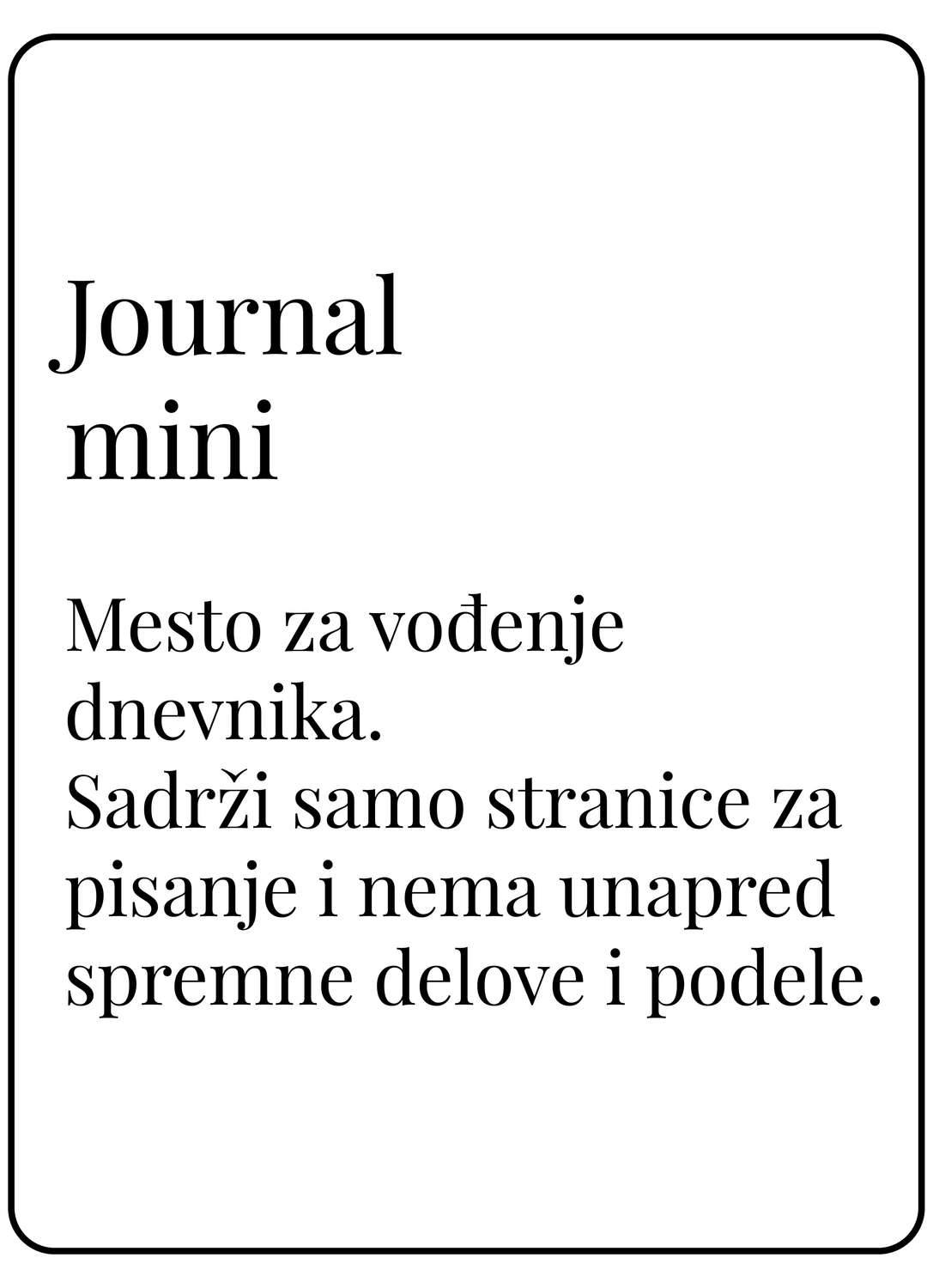 Journal mini