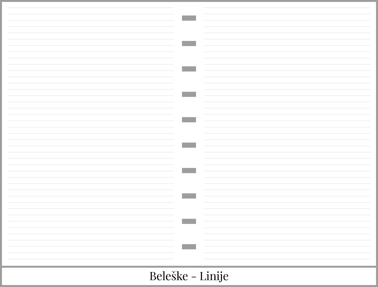 Školski planer sa delom za beleške