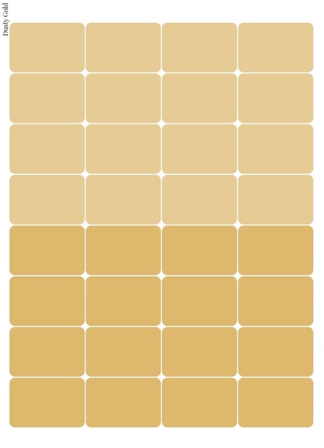Stikeri set &quot;Dusty Gold&quot;