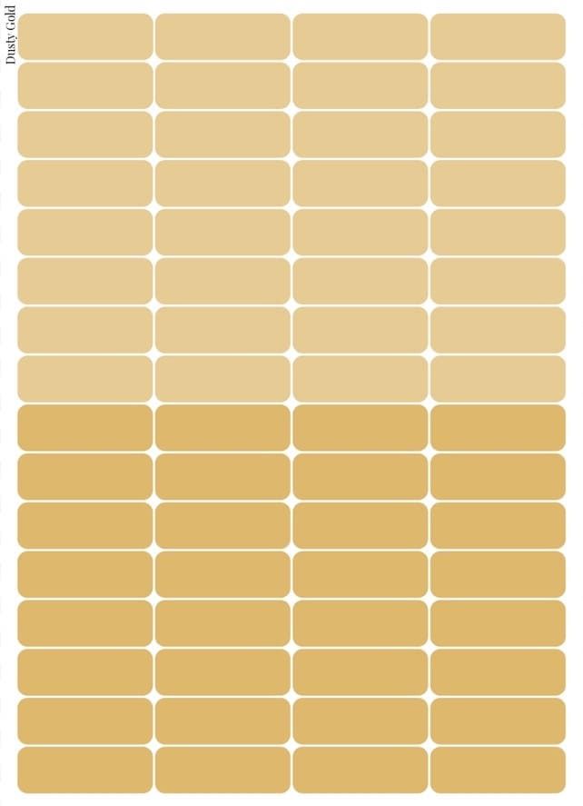 Stikeri set &quot;Dusty Gold&quot;