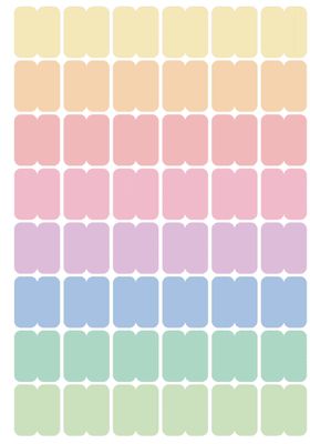 Stikeri tabovi &quot;Pastel&quot; veći