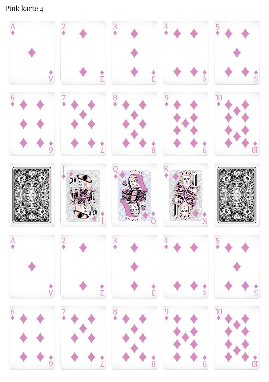 Stikeri &quot;Pink karte 4&quot;