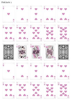 Stikeri &quot;Pink karte 3&quot;