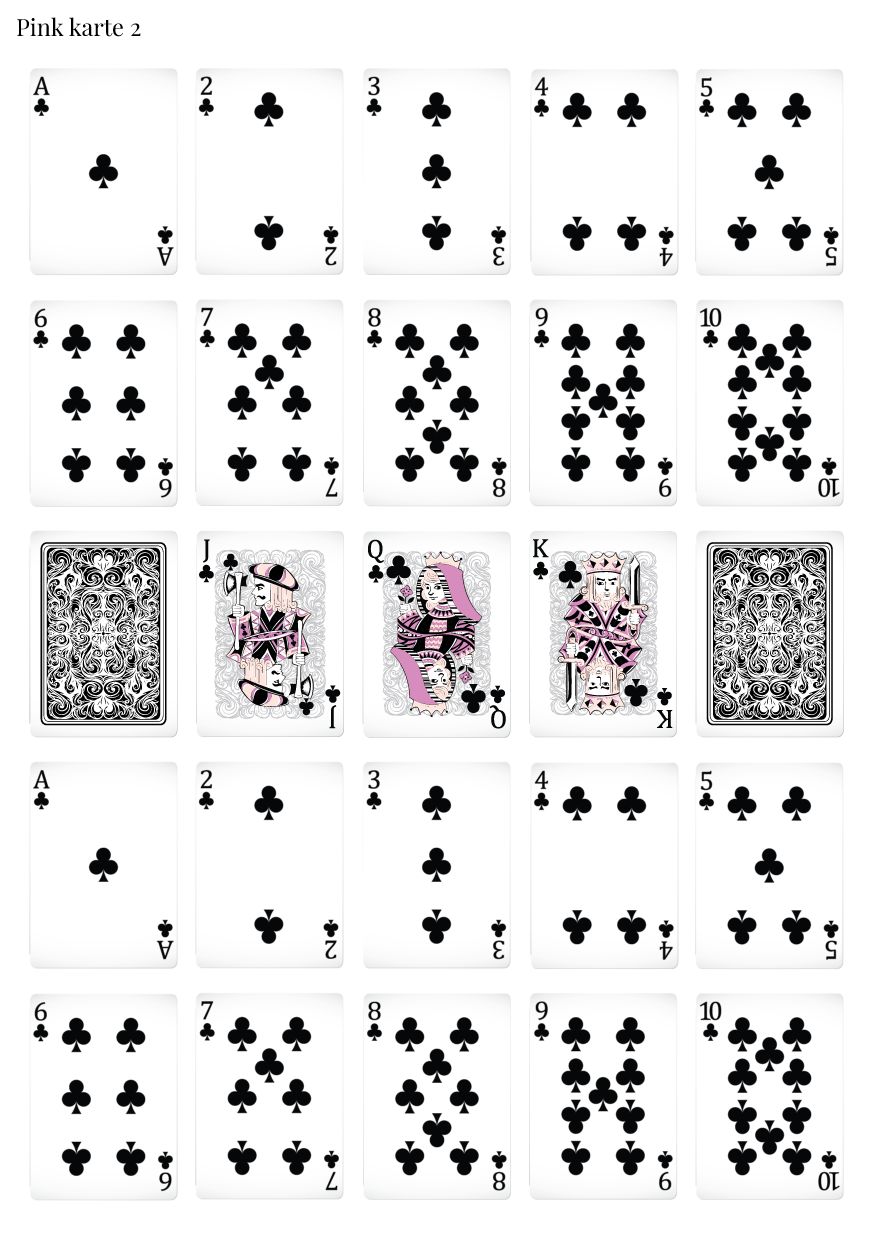 Stikeri &quot;Pink karte 2&quot;