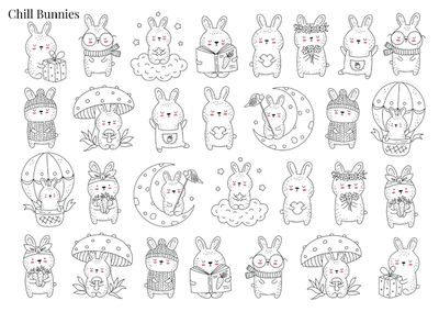 Stikeri &quot;Chill Bunnies&quot;