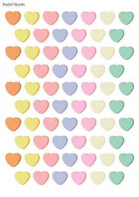 Stikeri &quot;Pastel Hearts&quot;