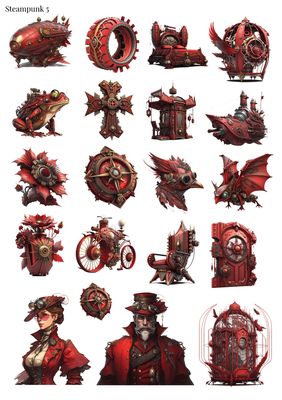 Stikeri "Steampunk 5" Stikeri "Steampunk 5"