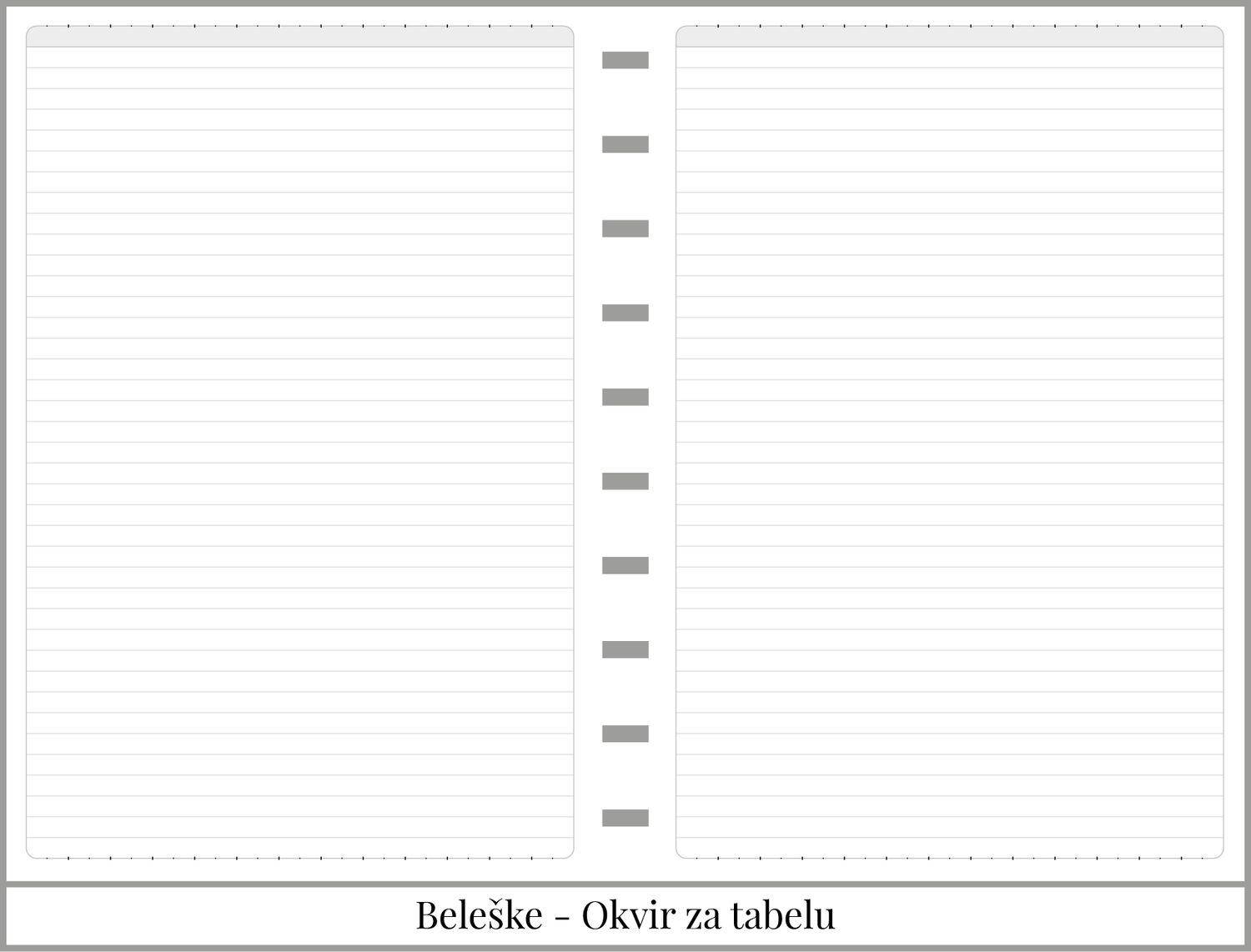Studentski planer sa delom za beleške