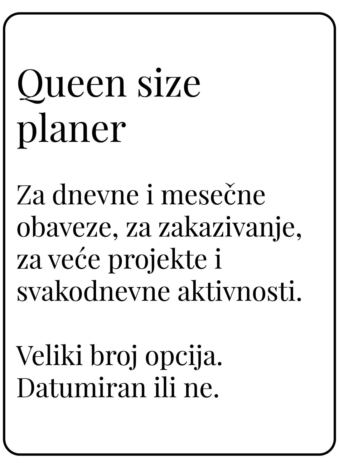 Queen-size planer