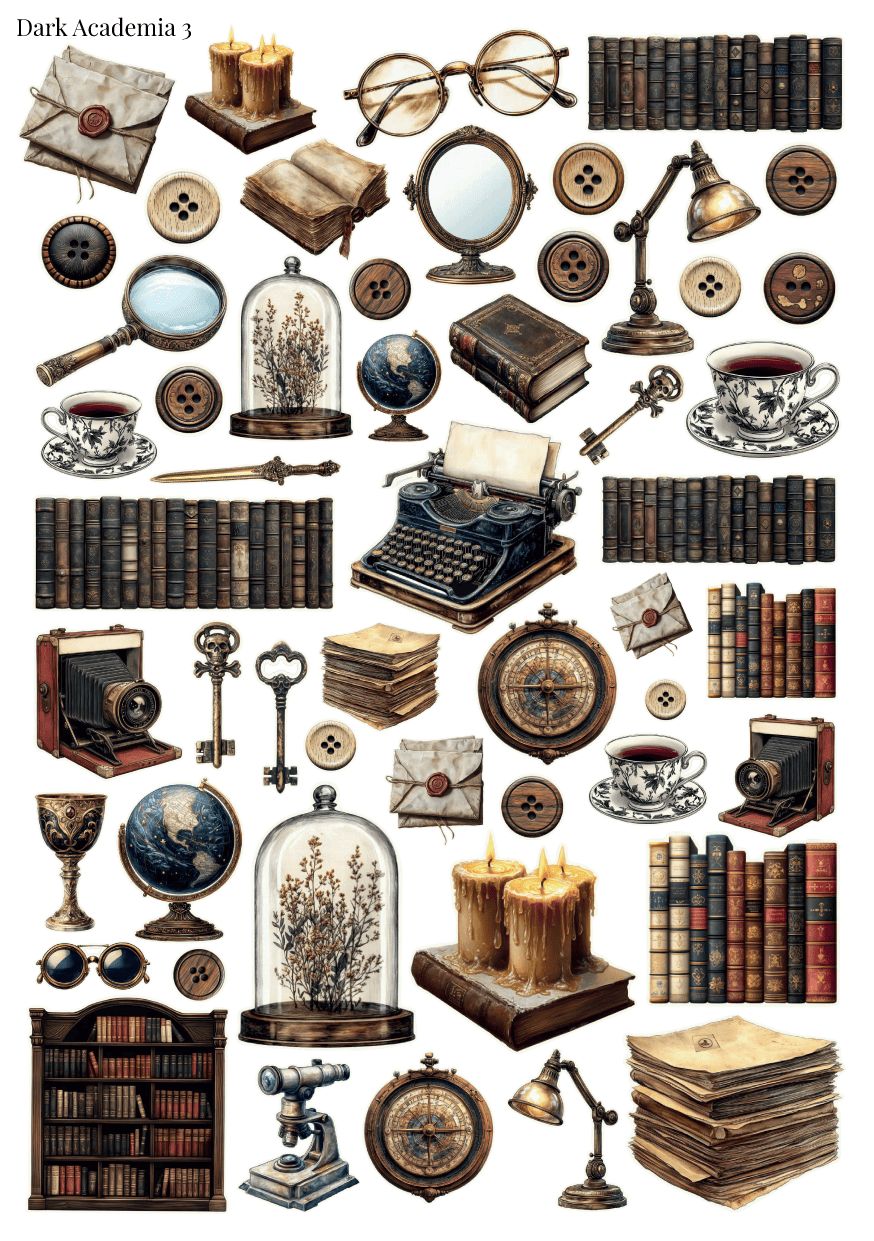 Stikeri "Dark Academia 3" Stikeri "Dark Academia 3"