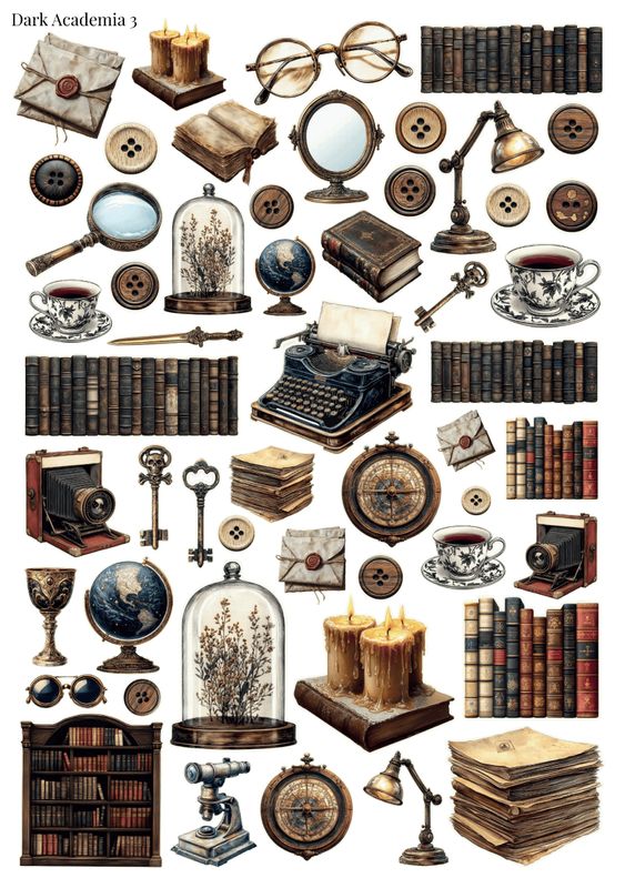 Stikeri &quot;Dark Academia 3&quot;