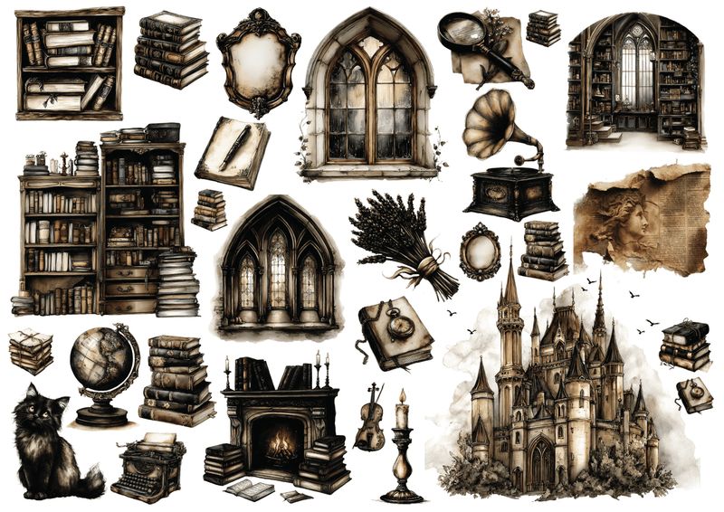 Set štampalica "Dark Academia" Set štampalica "Dark Academia"