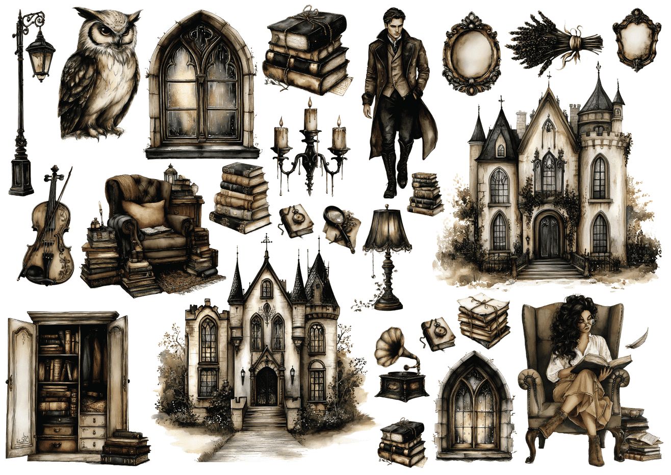 Set štampalica "Dark Academia" Set štampalica "Dark Academia"