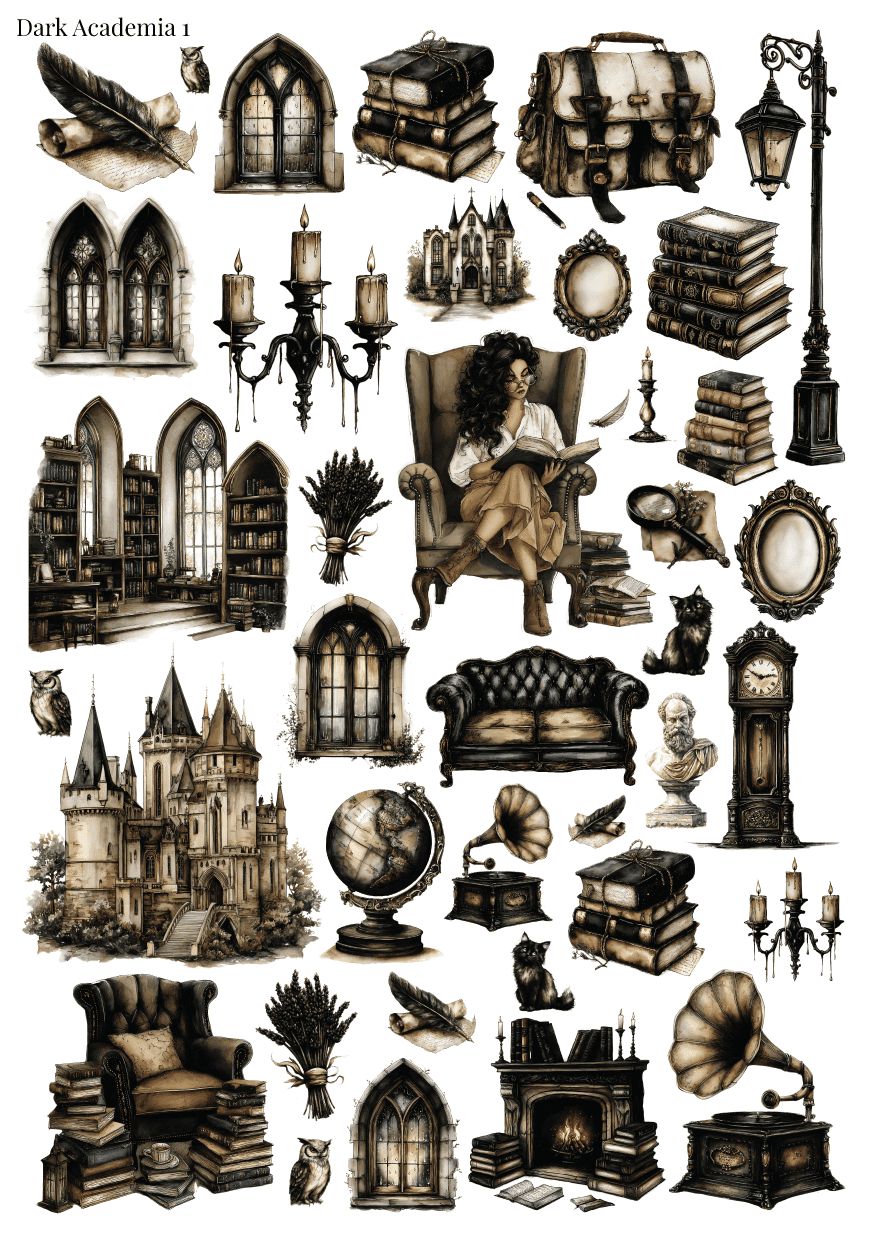 Stikeri "Dark Academia 1" Stikeri "Dark Academia 1"