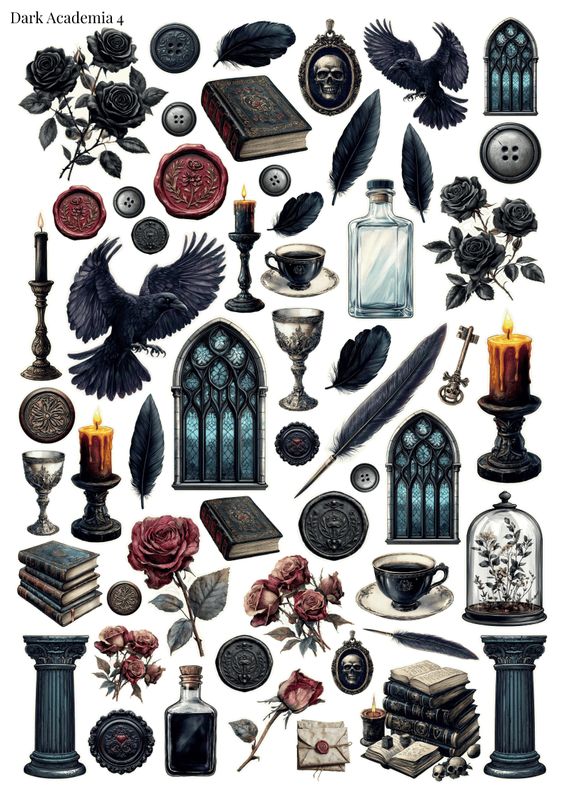 Stikeri &quot;Dark Academia 4&quot;