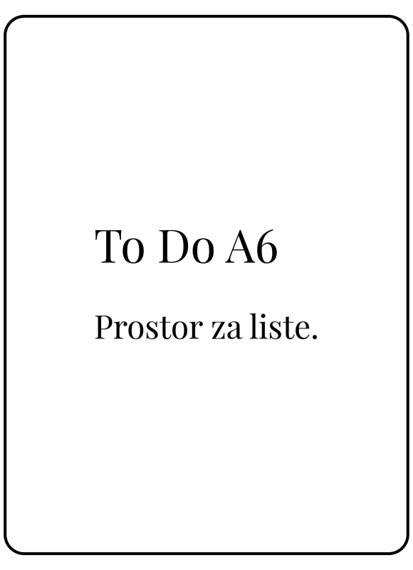 To Do A6