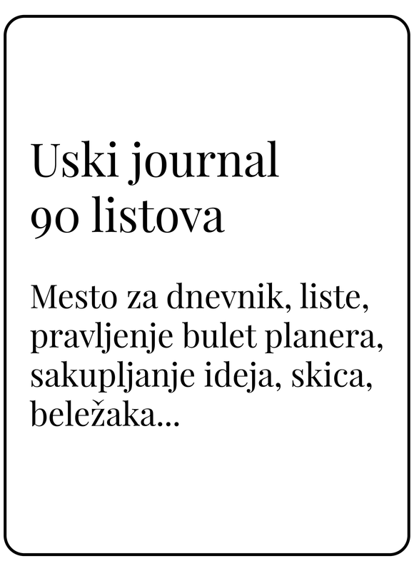 Uski journal sa 90 listova (99x210)