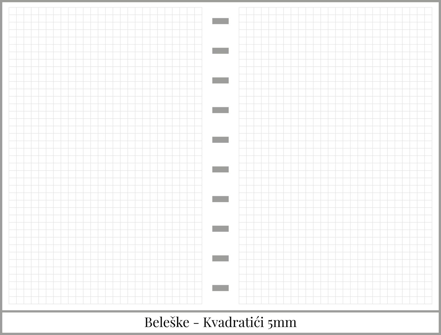 Standardni planer sa delom za beleške (A5)