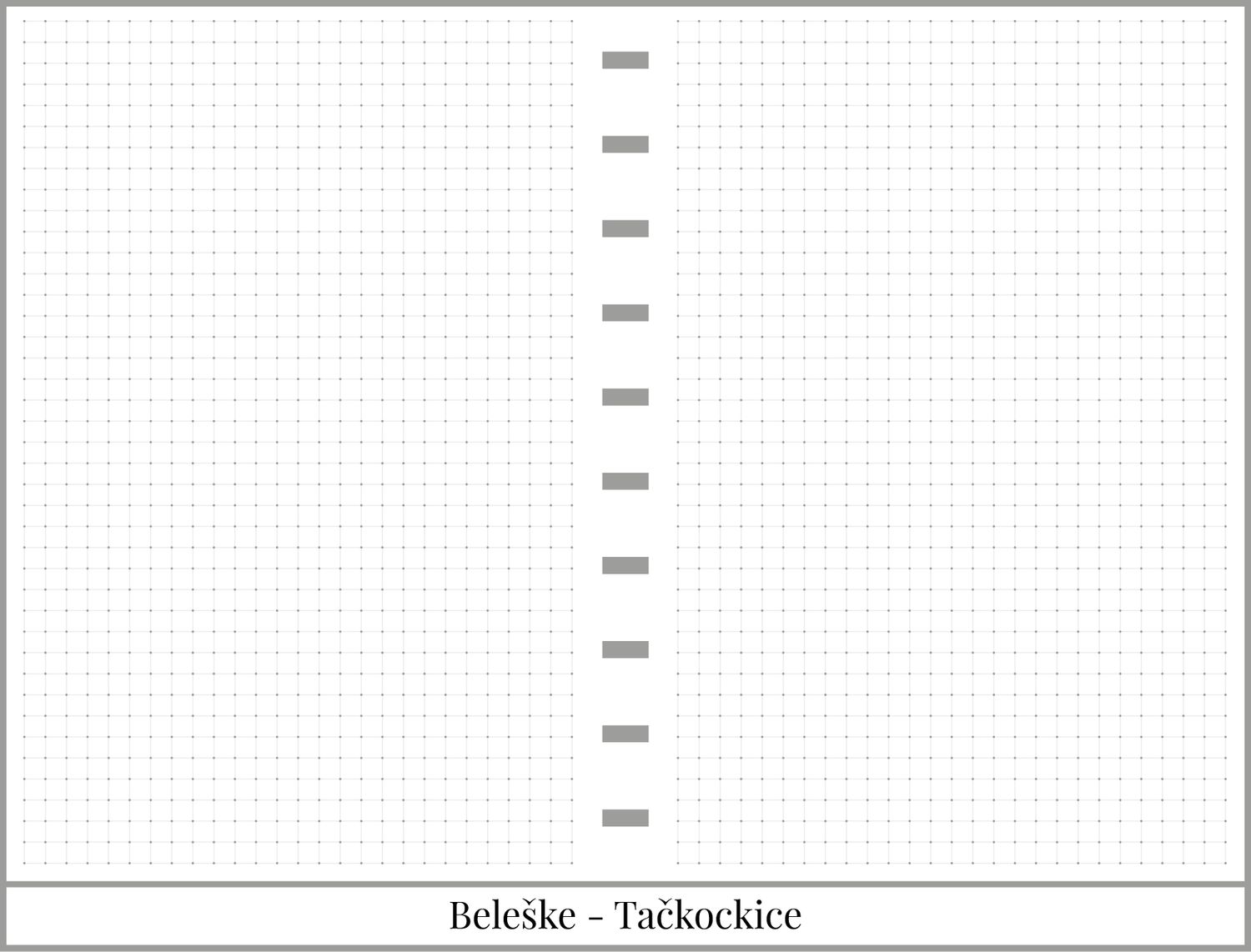 Standardni planer sa delom za beleške (A5)