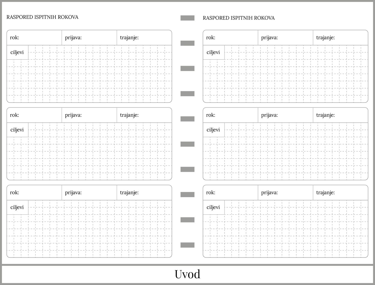Studentski planer sa delom za beleške (A5)