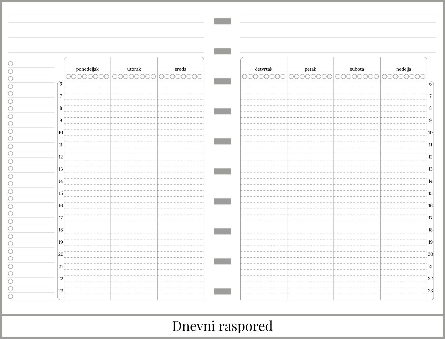 Studentski planer sa delom za beleške (A5)