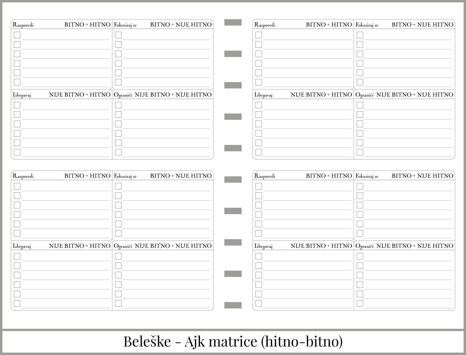 Studentski planer sa delom za beleške (A5)