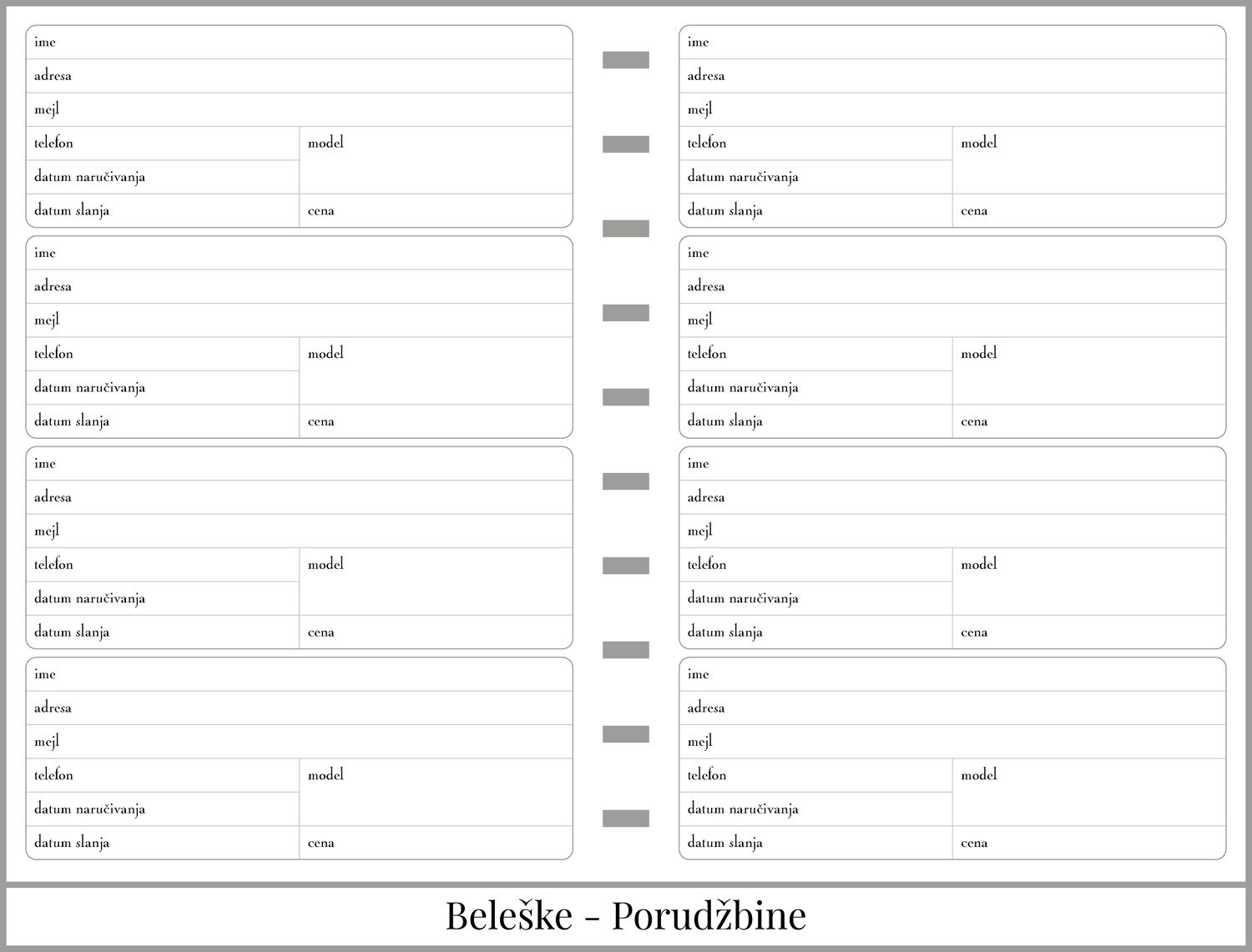 Školski planer sa delom za beleške (A5)