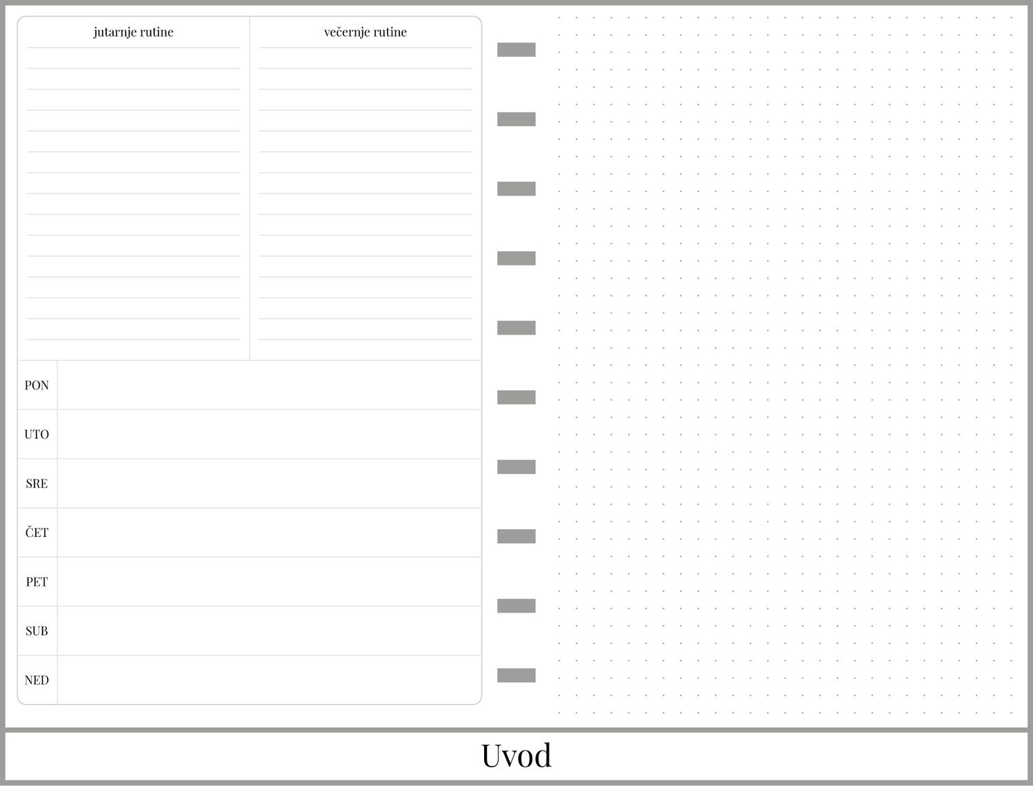 Školski planer sa delom za beleške (A5)