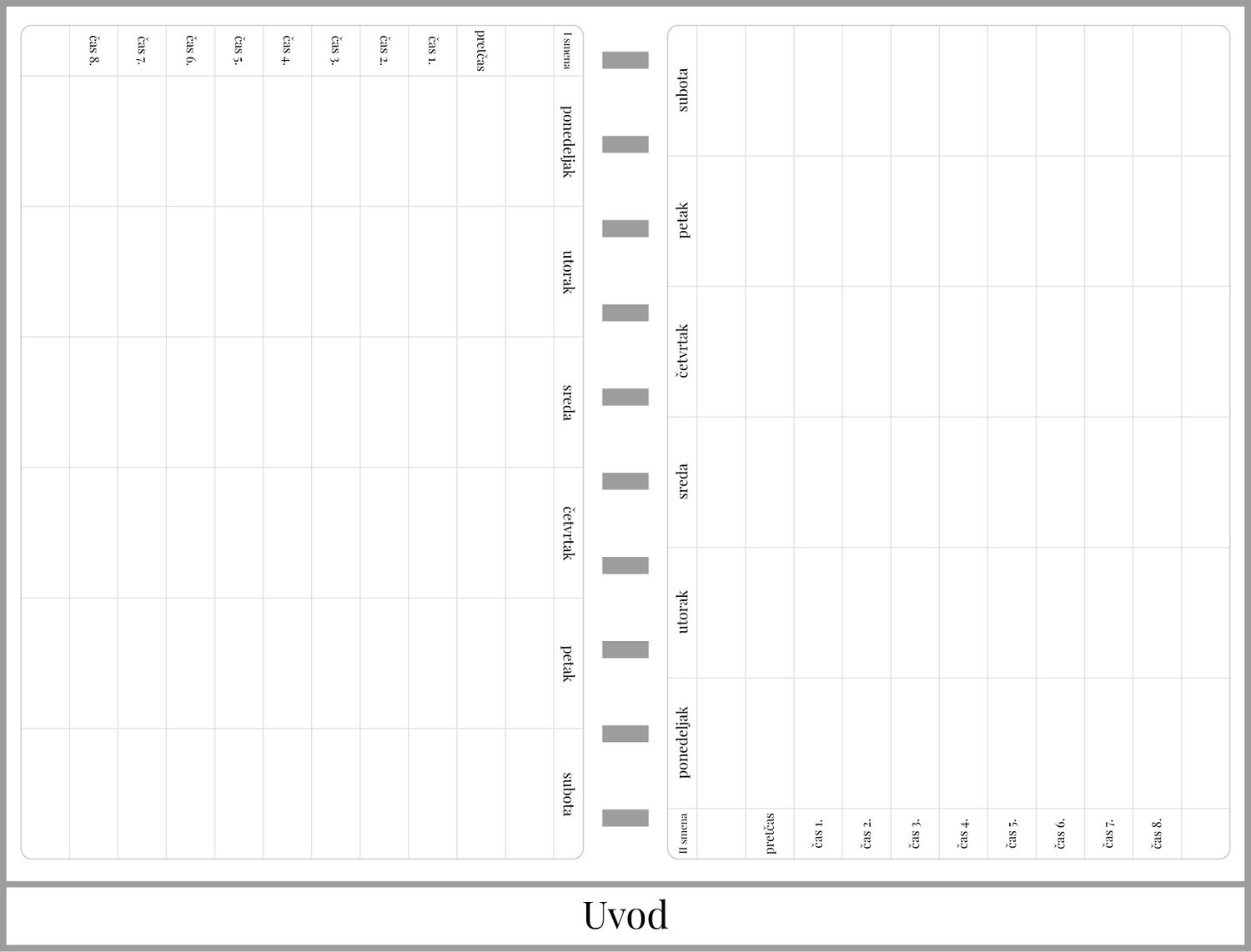 Školski planer sa delom za beleške (A5)