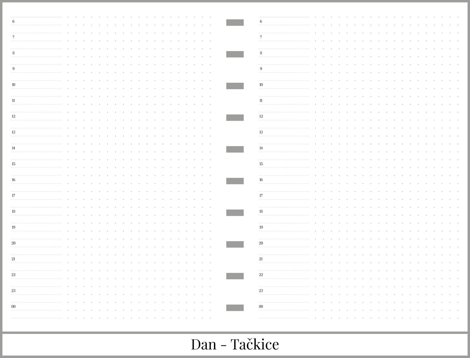 Planer dan-po-strani sa 90 listova | 5 meseci (A5)