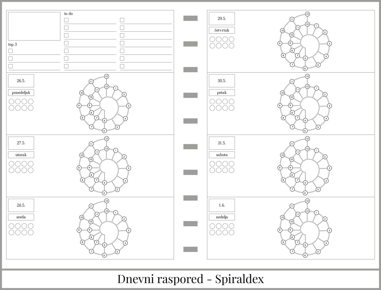 Planer za šest meseci | 90 listova (A5)