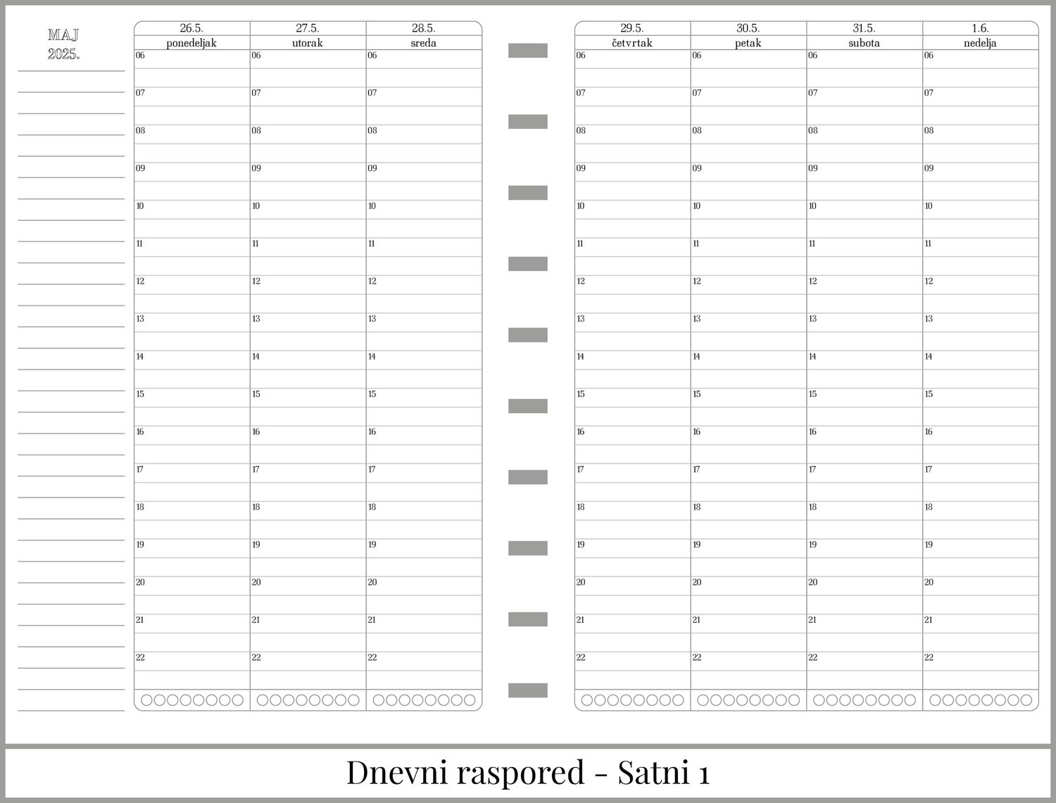 Planer za šest meseci | 140 listova (A5)