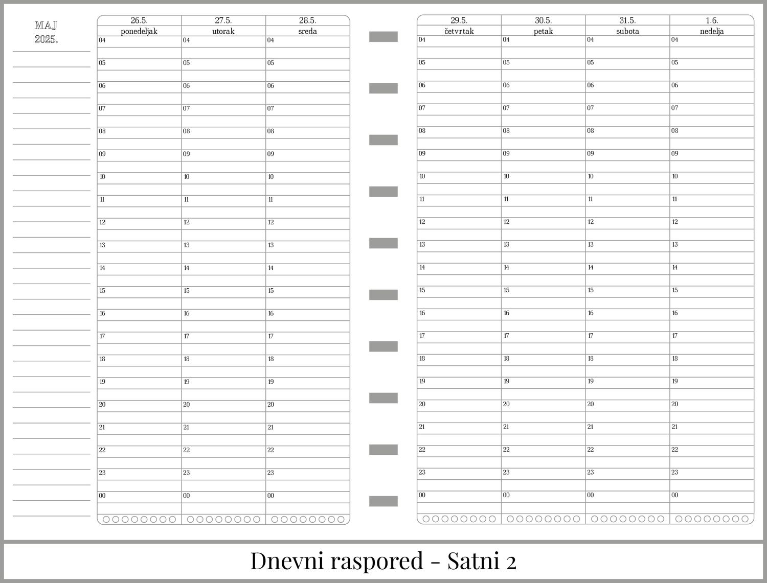 Planer za šest meseci | 140 listova (A5)