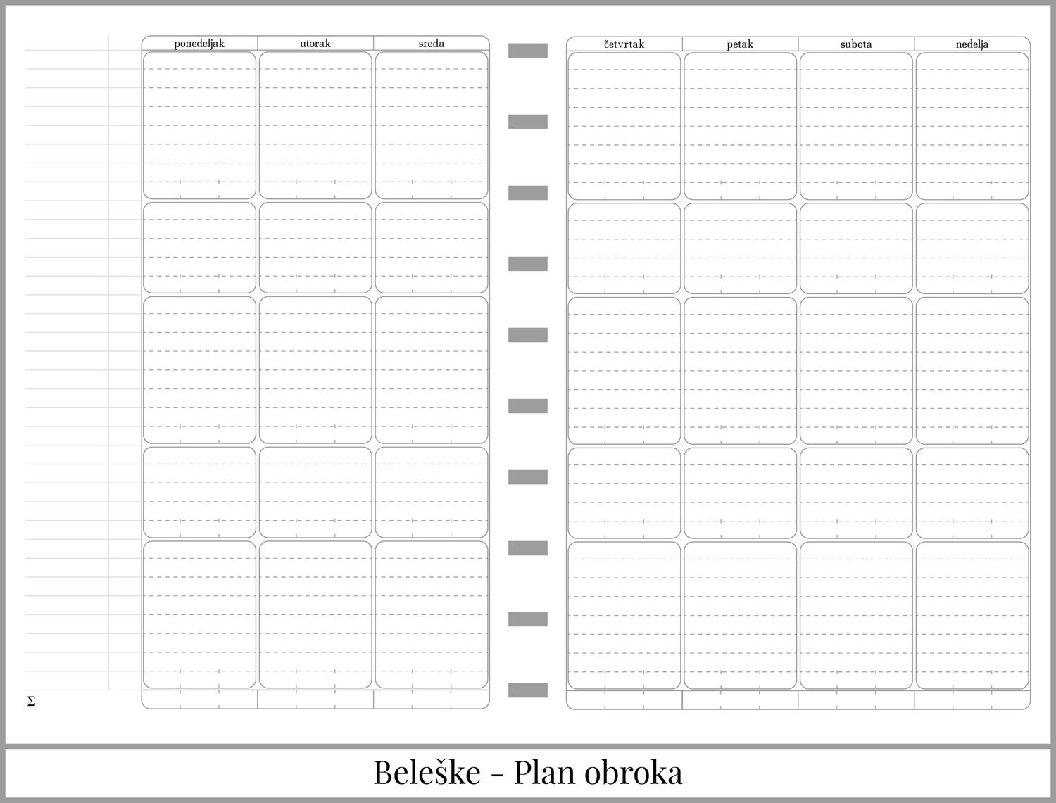 Planer za šest meseci | 140 listova (A5)