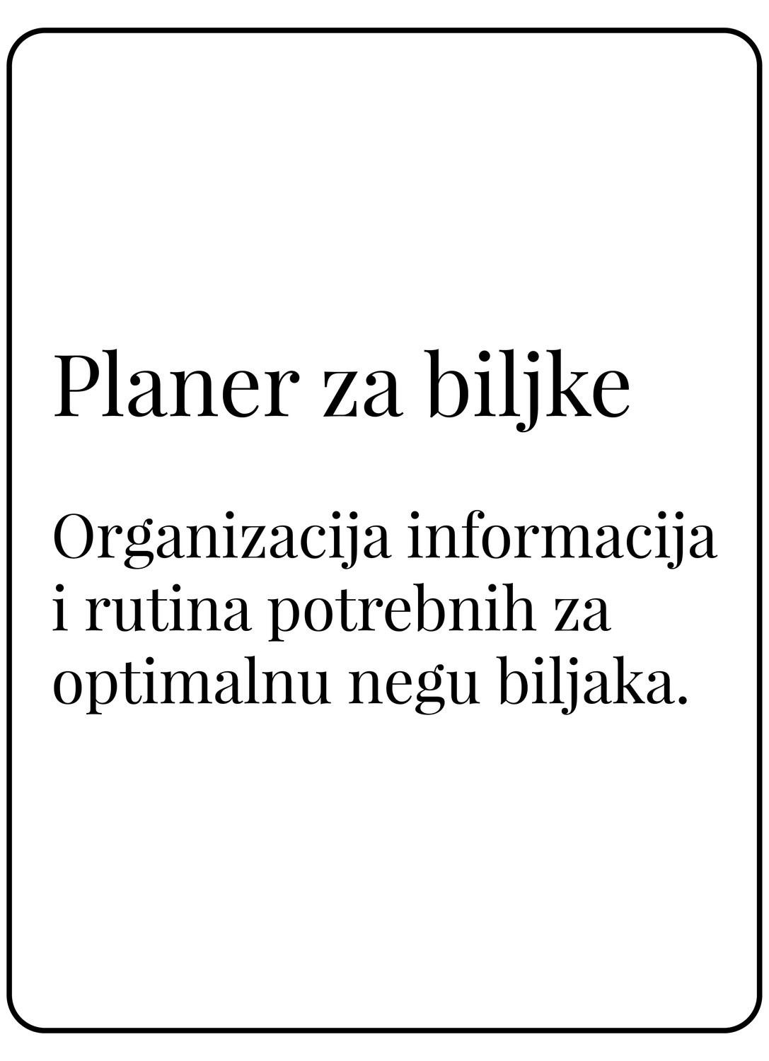 Planer za biljke (A5)