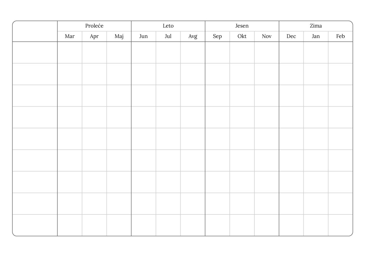 Planer za biljke (A5)