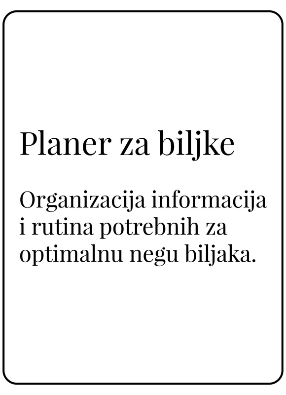 Planer za biljke (A5)