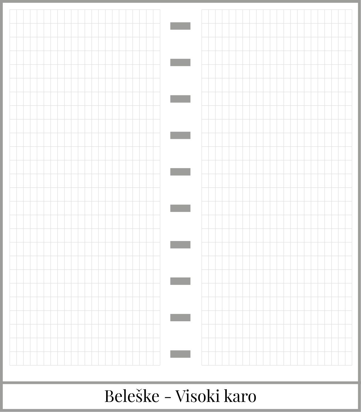 Uski školski planer sa delom za beleške (99x210)