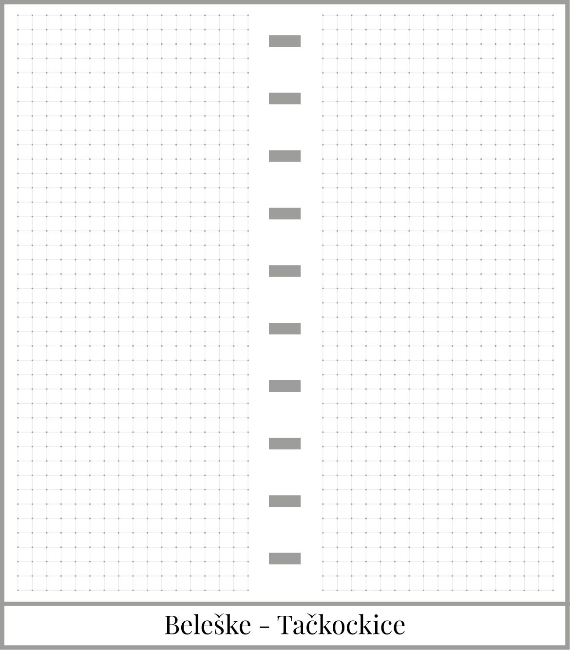 Uski školski planer sa delom za beleške (99x210)