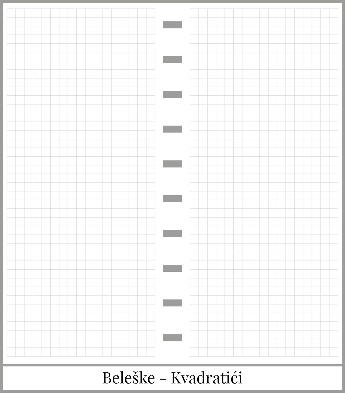 Uski školski planer sa delom za beleške (99x210)