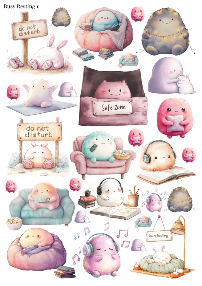 Stikeri "Busy Resting 1" Stikeri "Busy Resting 1"